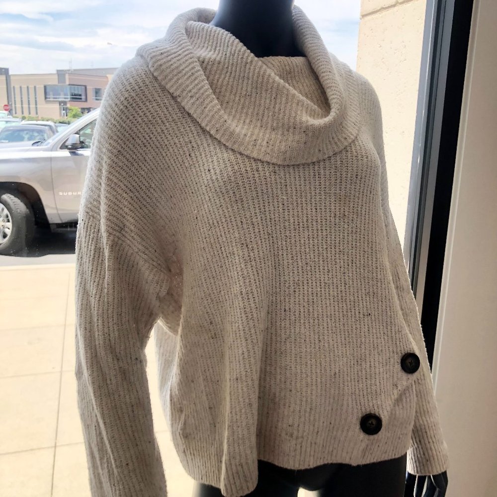 Cream cowl neck sweater
